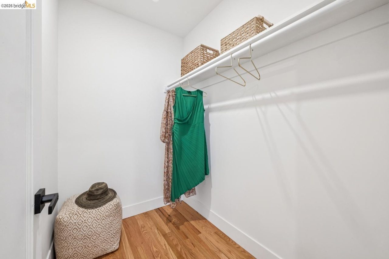 Spacious, new construction walk-in closet in primary bedroom